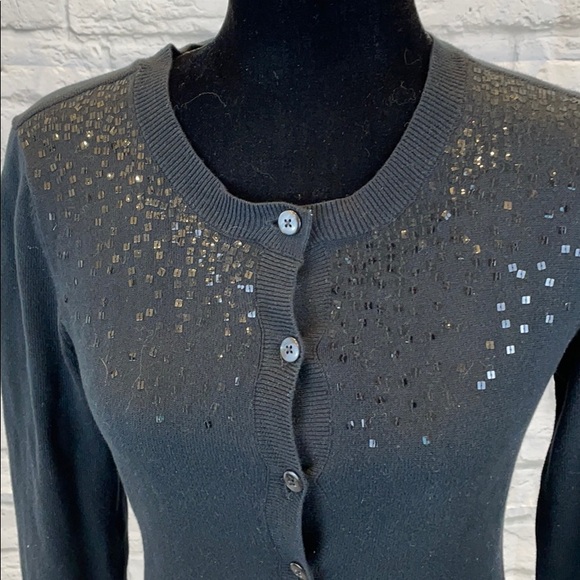 Gap black cardigan with sequins - Picture 2 of 5